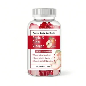 ACV Cider Vinegar Gummy Candy Beauty Vitamins for Hair Skin Nail Nutrition Balance Flat Tummy Support