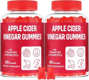 Adult Digestive Comfort Probiotics with Apple Cider Vinegar Gummies 60 Count Gluten Free