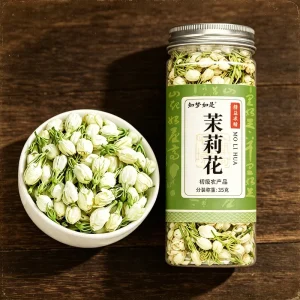 All Natural Pure Jasmine Tea Loose Leaf 100% Dried Jasmine for Relaxation Anxiety Relief Calming Herbal Tea for Sleep Aid