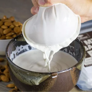 Amazon Service 200 Micron STRAINER Reusable Hemp Organic Cotton Nut Milk Bag for Almond Milk with Ultra Fine Mesh