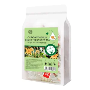 Anhui Zhouhetang Factory Direct Eight Treasures Chrysanthemum Tea Premium Bagged Sugar Free Caffeine Free 15 Bags Certified