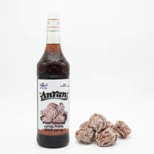 Anran Preserved Plum Flavor Syrup 1L Bottle Liquid Concentrate Plum Syrup for Milk Tea Cocktails Coffee Backing Drink