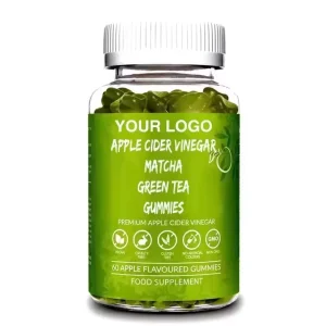 Apple Cider Vinegar ACV Gummies Match Green Tea Flat Tummy Diet Weight Loss Vitamin Supplements For Digestion Health