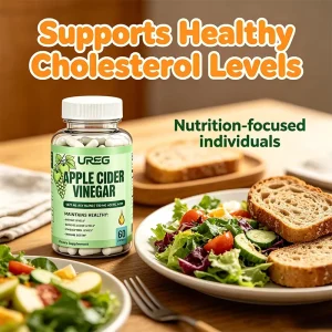 Apple Cider Vinegar Capsules Private Label 1877mg ACV Blend 750mg Acetic Acid Detox Weight Management Adult 60 Capsules