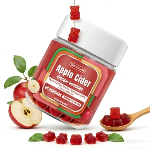 Apple Cider Vinegar Flat Tummy Gummies with Green Tea and Vitamin B6 B12 for Belly Fat Burning Detox and Natural Slimming