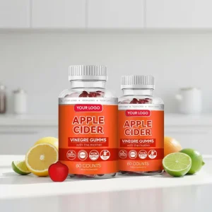 Apple Cider Vinegar Gummies Fermented Plant Based Nutrition Chewables for Daily Digestive Support Custom Private Label