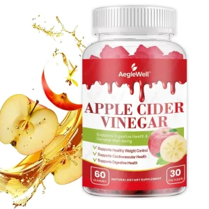 Apple Cider Vinegar Gummies For Digestive Health and General Well Being Supports Healthy Weight Control and Cardiovascular Health