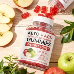 Apple Cider Vinegar Gummies Keto Acetic Acid Apple Cider Vinegar Healthy Hair Skin and Nails Dietary Supplement