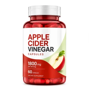 Apple Cider Vinegar Metabolism Supplement Vitamins 1000mg Organic Apple Cider Vinegar Capsules for Health