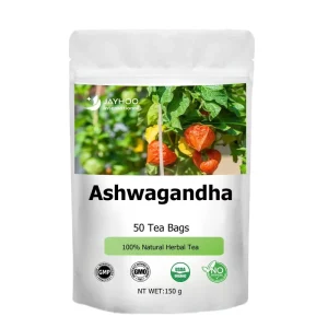 Ashwagandha Root Degradable Tea Bags Pyramid Shape 3g Improve Sleep and Mood Natural Organic Dried Herbal Tea
