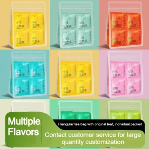 Assorted Sugar Free 30g Triangular Tea Bags Cold Brew Packets Oolong Lychee Flavored Level One Hotels Catering Milk Tea