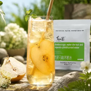Aurorabloom 100% Natural Blended Health Tea with Sweet Pear Carrot Imperata Root Sulphur Free 12 Sachets 180g