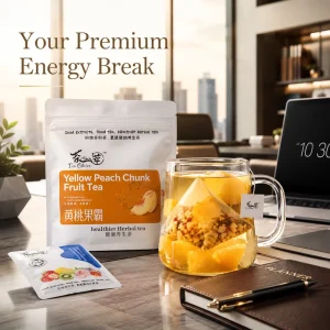 Aurorabloom 125g Yellow Peach Blended Health Tea 5 Bags 25g High Density Low Temperature Dried Fruit Mix Wellness Herbal Tea
