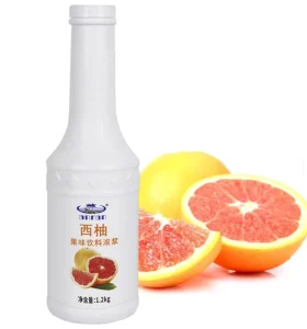 Authentic Fruit Flavor Grapefruit Guoleguo Puree 1.2L Thick Pulp Concentrate Syrup Ingredients for Bubble Tea Fruit Juice