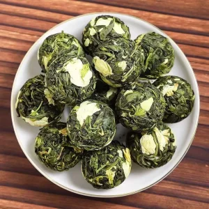 Authentic Jasmine Dragon Pearl Fermented Jasmine Tea Leaves Loose Tea Floral Fragrance Traditional Brewing Method
