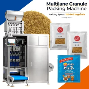 Automatic Multi Lanes 6 lane 4 Side Sealing Bag 5g 10g Granule Instant Barley Buckwheat Tea Granules Sachet Packing Machine