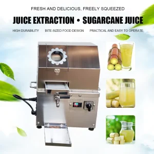 Automatic Sugarcane Juicer with High Capacity Tank Cane Juice Machine for Commercial Kitchens and Supermarkets