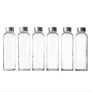 Avertan Xuzhou Milk Tea 250ml Glass Water Bottle with Storage Compartment for Drinking Juice