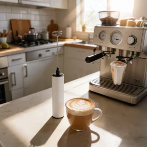BPA Free Milk Frother Handheld Electric Milk Frother USB Rechargeable Electric Whisk for Milk Foam for Latte Cappuccino