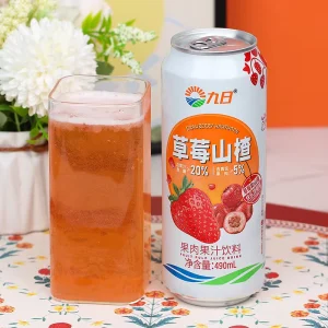 Best Selling 490ml Strawberry Hawthorn Fruit Juice Beverage Most Popular Soft Flavoured Fruit Juice