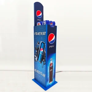Beverage Cola Cans Lifting Bin Metal Tube Drinking Bottle Storage Display Stand Metal Shelf Floor Stand