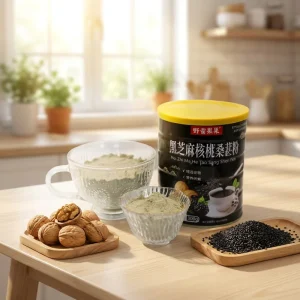 Black Sesame Walnut Mulberry Mix Anti aging Black Powder Healthy Breakfast