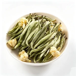 Blended White Downy Buds Jasmine Silver Needles Loose Health Tea In Bag Packaging