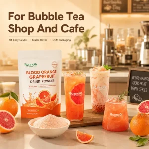 Blood Orange Grapefruit Solid Flavor Powder Instant Iced Tea Mix for Smoothie Bar Manufacturer Export