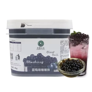 Blueberry Yogurt Fruity Flavor Popping Boba High Solid Content Bubble Milk Tea Powder Ingredients Bottle 3KG