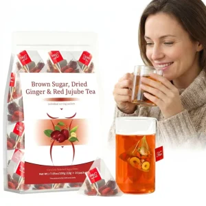 Brown Sugar Dried Ginger Red Jujube Blended Herbal Tea Bags Warming Women Wellness Health Tea Rose Longan Wolfberry Individual