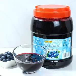 Bulk Light Sweet Natural Blueberry Jam HACCP Certification 12 Months Shelf Life Flavored Fruit Tea for Beverage