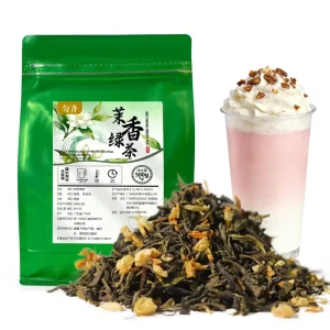 Bulk Mo Xiang Green Tea 500g bag Loose Leaf Health & Slimming Tea For Milk Boba Bubble Tea