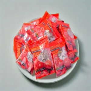 Bulk Round Hawthorn Snacks Dried Sweet Syrup Vacuum Pack Sour Candies Hawthorn Coated Sour Powder Chewy Hawthorn Dices
