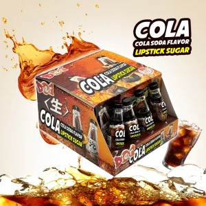Candy Custom Private Label Cola Soda Lipstick Candy Bold Cola Flavor Lollipop for Bulk and Sharing Moments With Friend