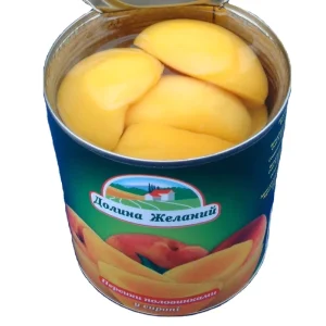 Canned Fruit Peach Peaches Halves in Syrup Juice