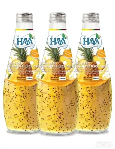 Chia Seed Drink With Pineapple Juice 290ml Pack of 24 Glass Bottles Factory Outlet