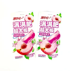 China Manufacture Natural Peach Fruit Jelly Candy Gummy Pudding Low Fat Free Sample Halal GMP ISO Private Label OEM