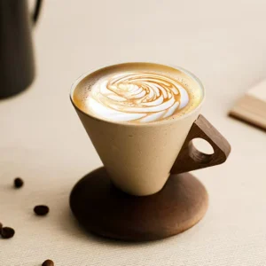 Chinese Antique Creative Coarse Pottery Eco Friendly Durable High Grade Niche Exquisite European Latte Coffee Ceramic Special