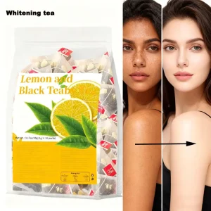 Chinese Beauty Tea Natural Herbal Lemon Black Tea Whitening Tea Skin Glow Tea Skin Vitality Blended Health Tea