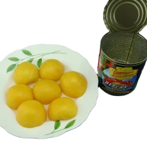 Chinese Canned Peaches in Syrup Peach Halves Slice Dice in Juice