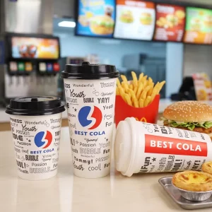 Chinese Factory’s Eco Friendly Disposable Cola Paper Cups Food Grade Takeout Cups for School Events Outdoor Gatherings Cinemas