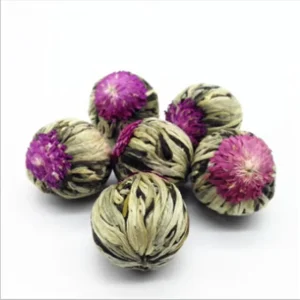 Chinese Handmade Private Label Peach Litchi Dry Flowers Health Tea Blooming Tea Ball Gift Box