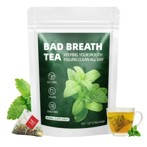Chinese Health Tea Factory Direct Support Dropshipping Customizable Halal Certified Bad Breath Clear Tea Herbal Mint