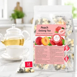 Chinese Health Tea Manufacturers Can Customize Peach Oolong Herbal Tea Bags for Direct Sales with a Natural Fruit Flavor