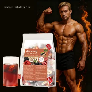 Chinese Herbal Five Treasure Tea Bag Ginseng Maca Sexual Energy Flavor Tea for Fertility & Kidney Support