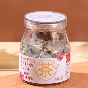 Chinese Natural Dried Herbal Tea Fruit and Flower Tea Bag Peach Oolong 30g bottle 18 Months Shelf Life