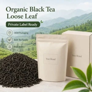 Chinese Organic Loose Leaf Black Tea Rich Aroma Available for Private Label