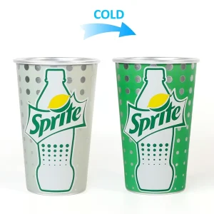 Christmas New Design 450ml Single Wall Cold Discoloration Stainless Steel Beer Aluminum Cup