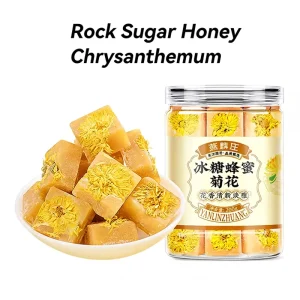 Chrysanthemum Tea with Rock Sugar Honey Cubes 200g Canned Blooming Tea Blend Handmade