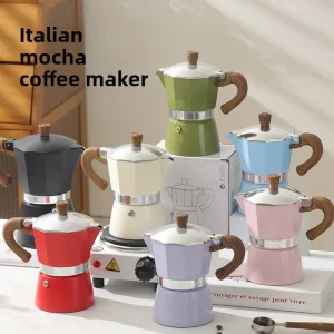 Classic 1/3/6 Cups Aluminum Moka Pot Portable Italian Coffee Maker for Home Cafe Use